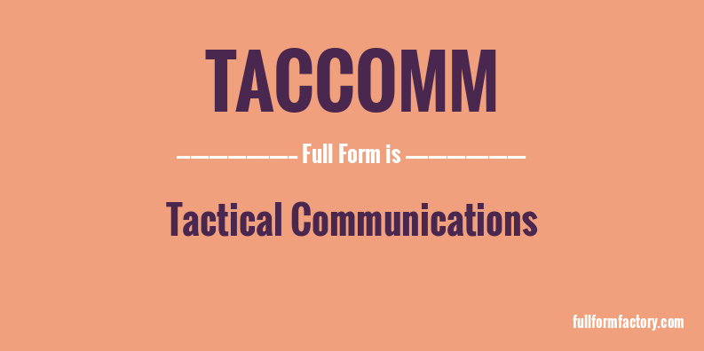 taccomm-full-form