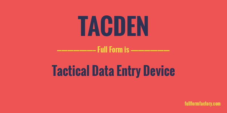 tacden-full-form