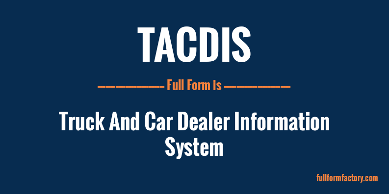 tacdis-full-form