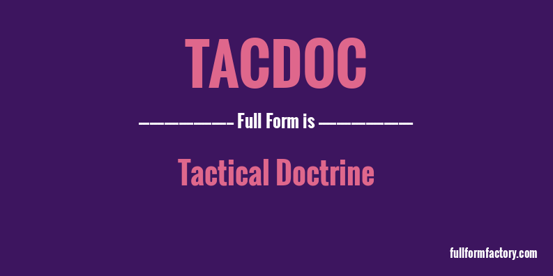 tacdoc-full-form