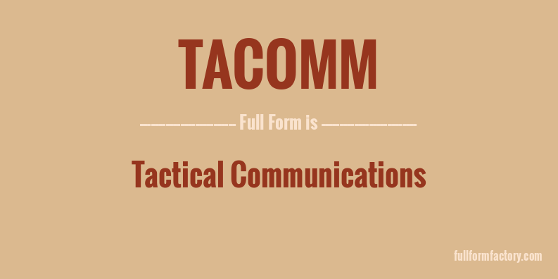tacomm-full-form