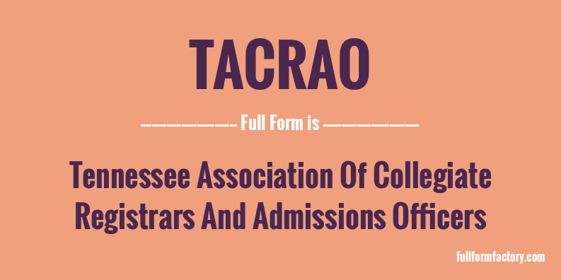 tacrao-full-form