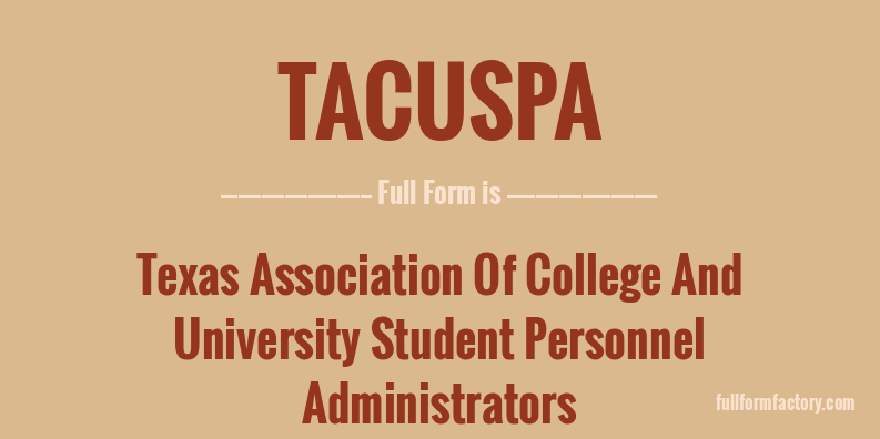 tacuspa-full-form