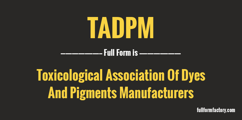 tadpm-full-form