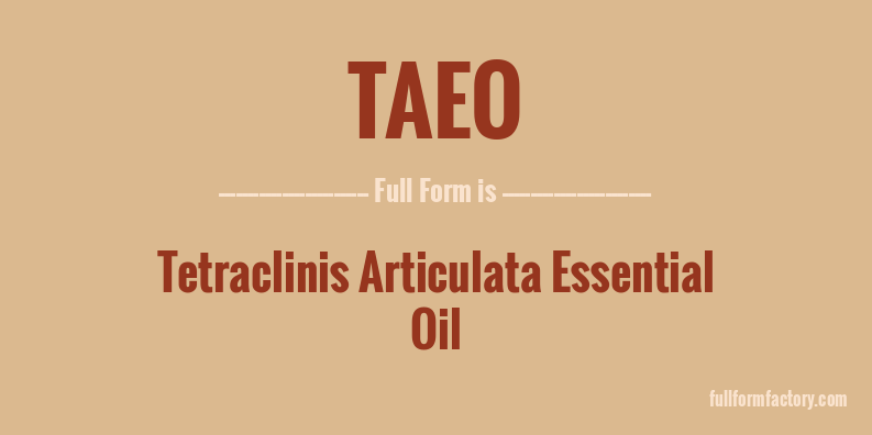 taeo-full-form
