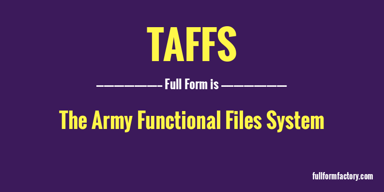 taffs-full-form