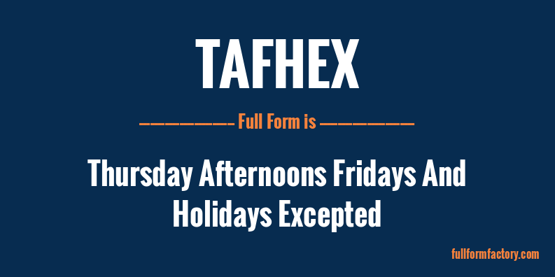 tafhex-full-form