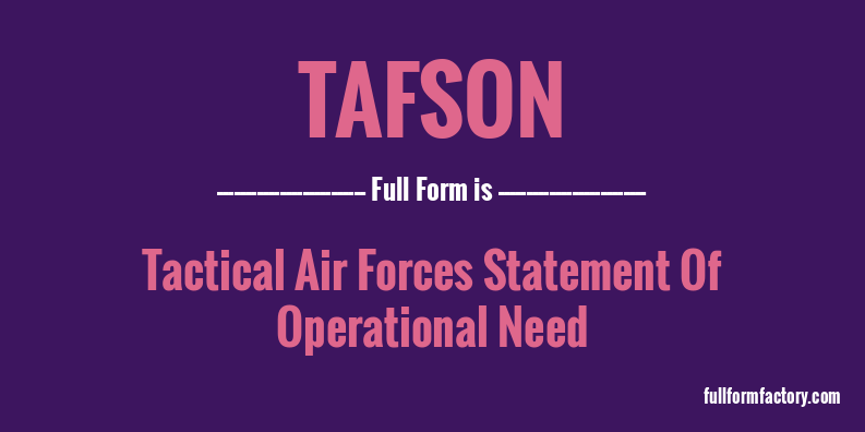 tafson-full-form
