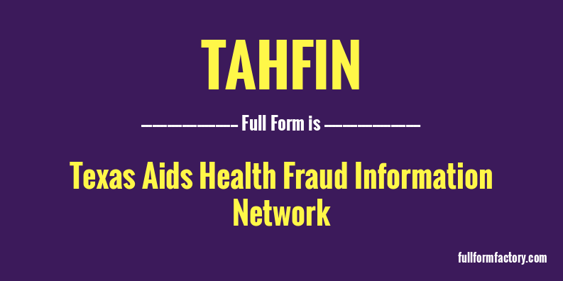 tahfin-full-form
