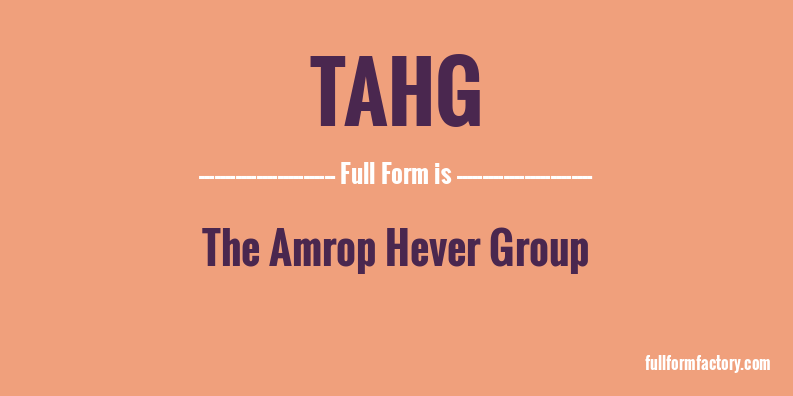 tahg-full-form