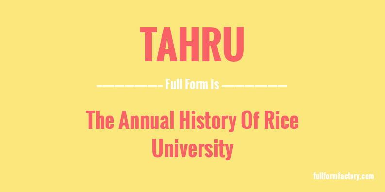 tahru-full-form