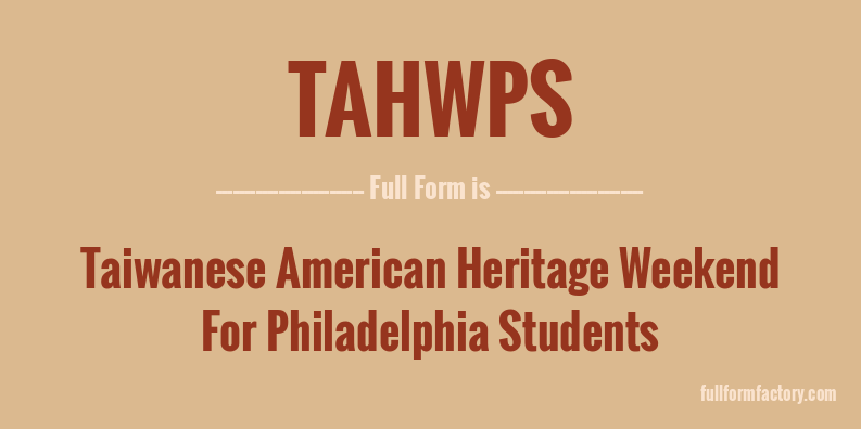 tahwps-full-form