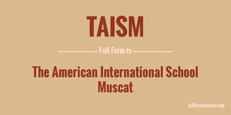 taism-full-form