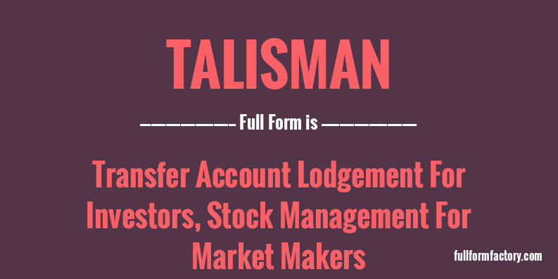 talisman-full-form