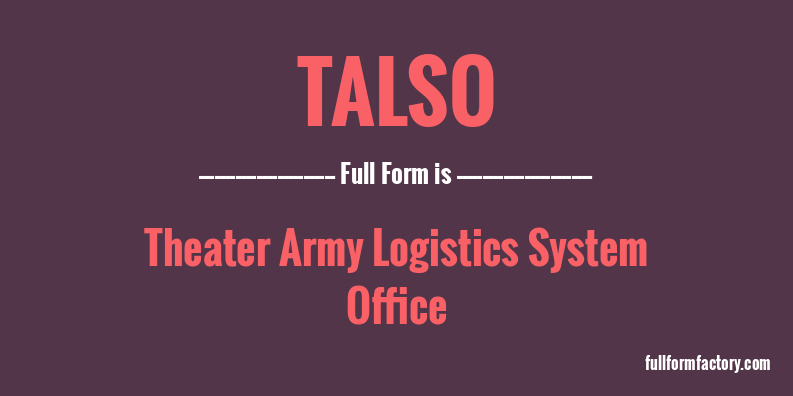 talso-full-form