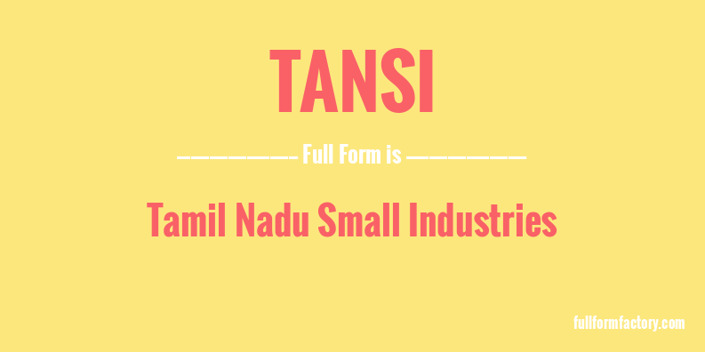 tansi-full-form