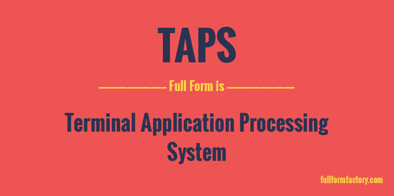 taps-full-form
