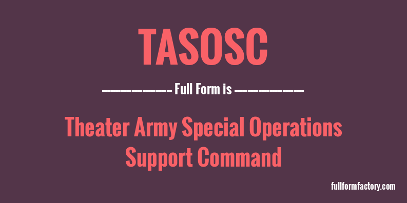 tasosc-full-form