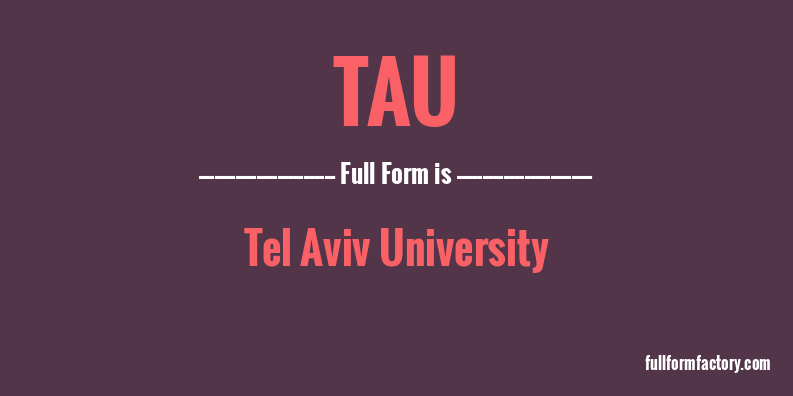 tau-full-form