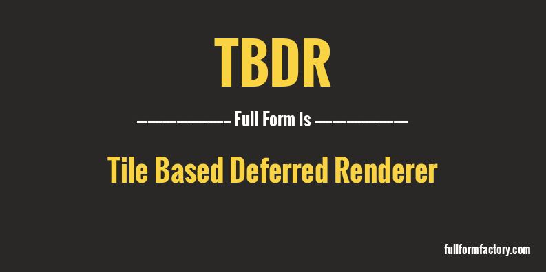 tbdr-full-form