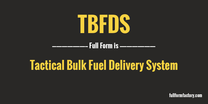 tbfds-full-form