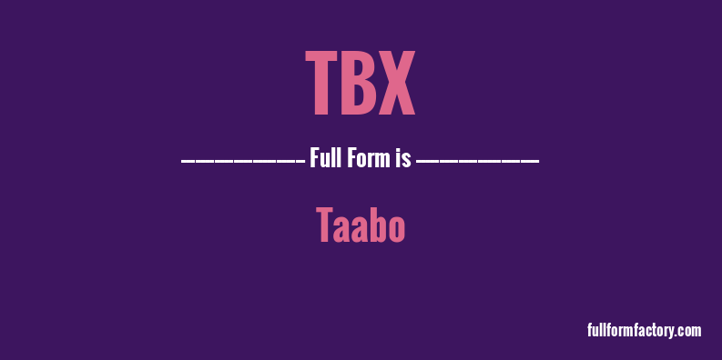 tbx-full-form