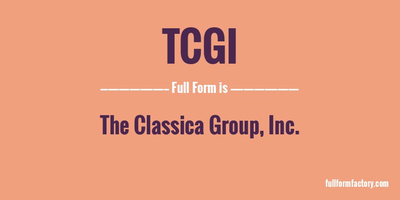 tcgi-full-form