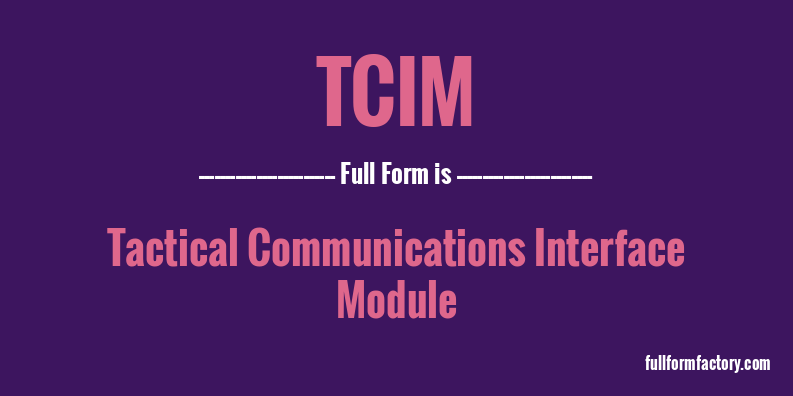 tcim-full-form