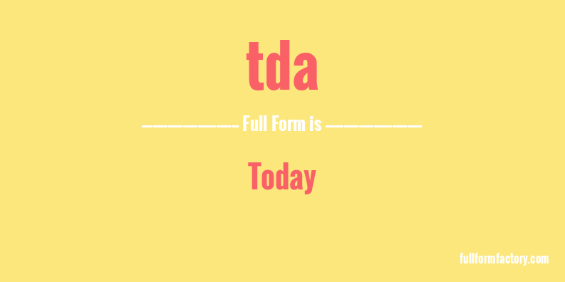 tda-full-form