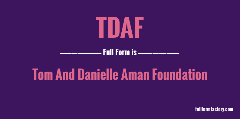 tdaf-full-form