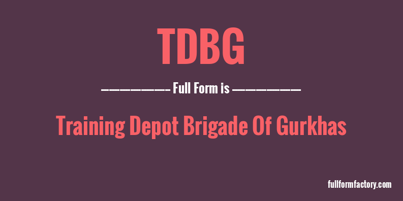 tdbg-full-form