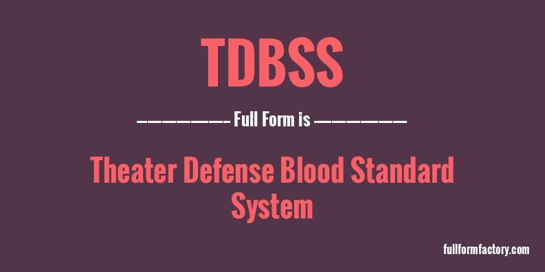 tdbss-full-form