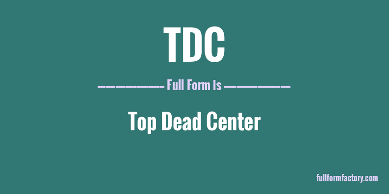 tdc-full-form