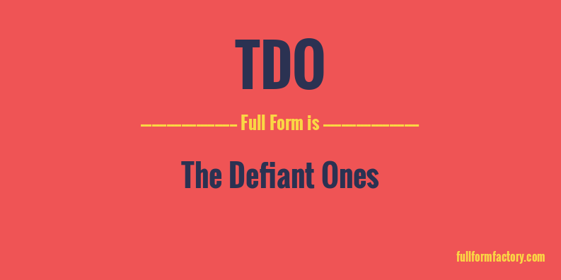 tdo-full-form