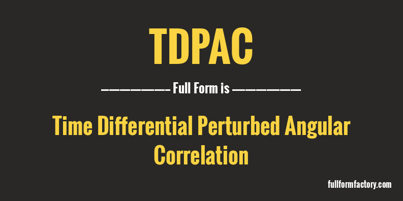 tdpac-full-form