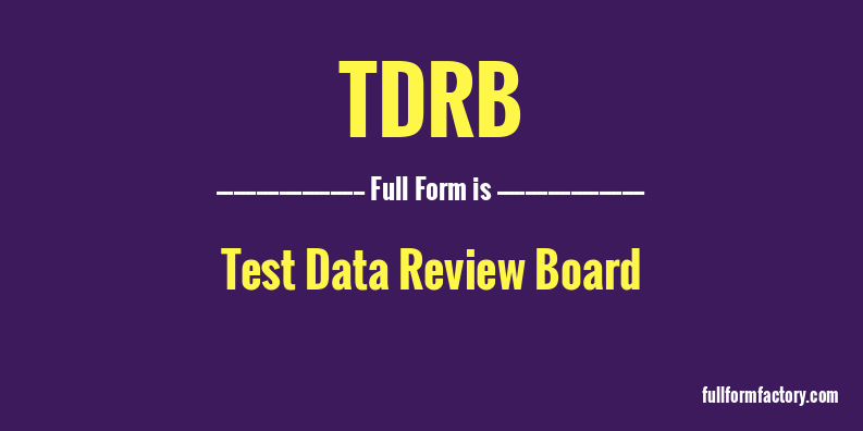 tdrb-full-form