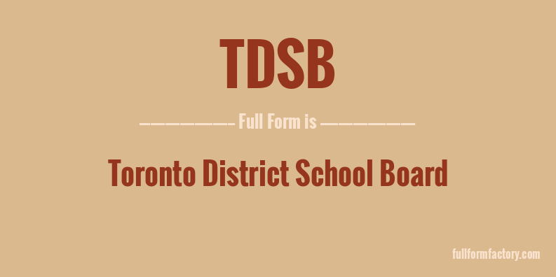 tdsb-full-form