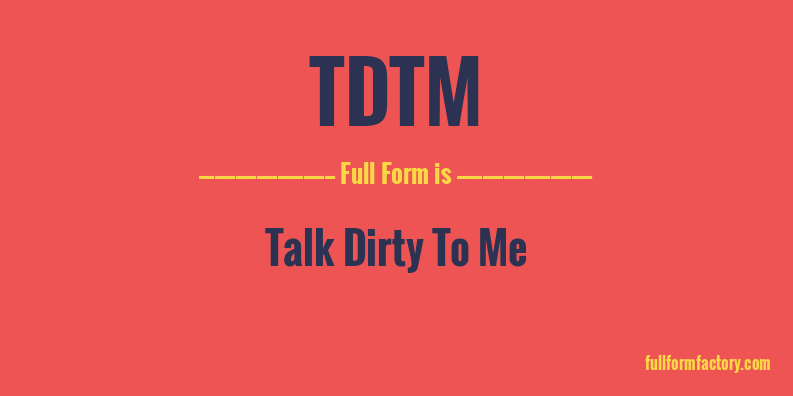 tdtm-full-form