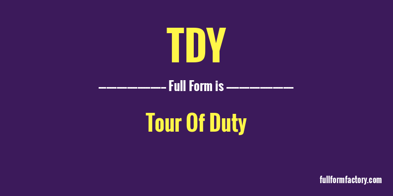 tdy-full-form