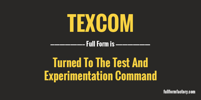 texcom-full-form