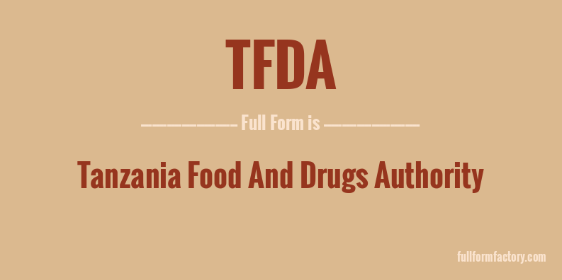tfda-full-form