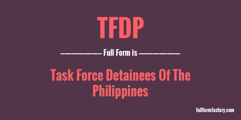 tfdp-full-form
