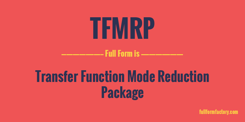 tfmrp-full-form