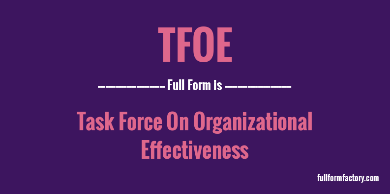tfoe-full-form