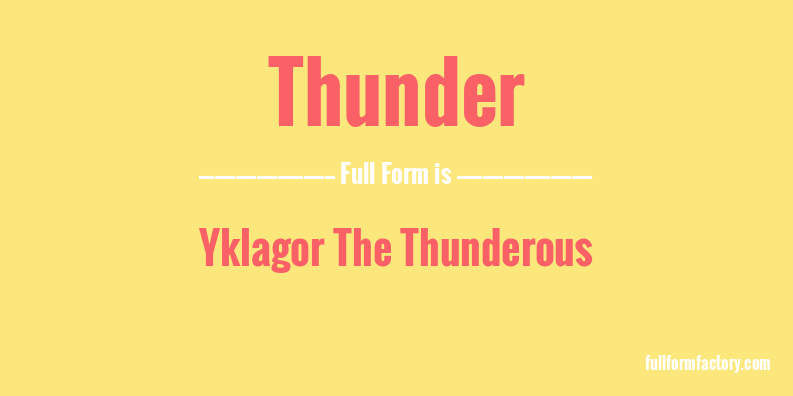 thunder-full-form