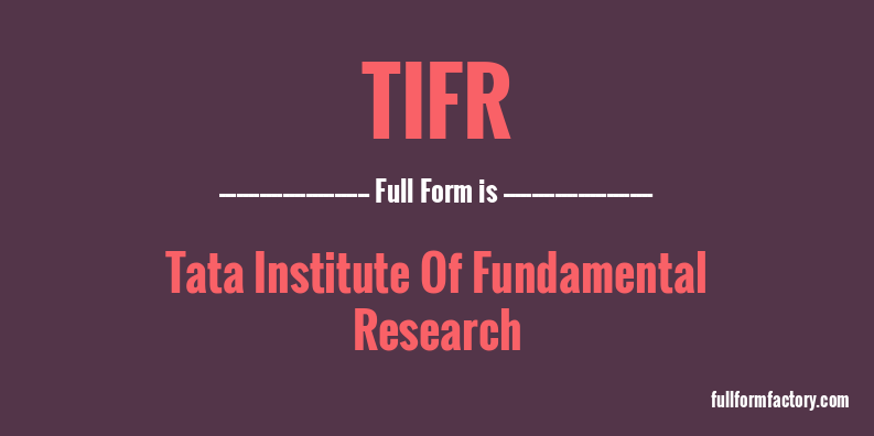 tifr-full-form