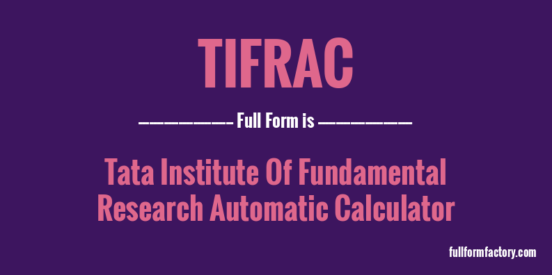 tifrac-full-form
