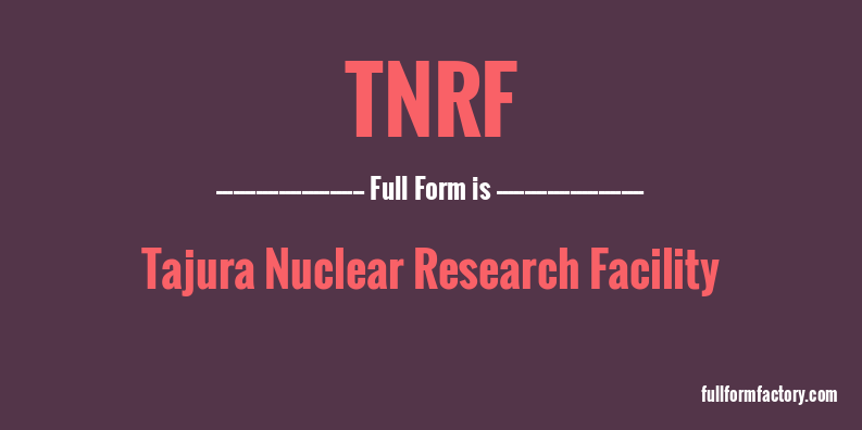tnrf-full-form