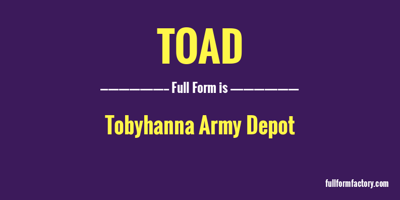 toad-full-form