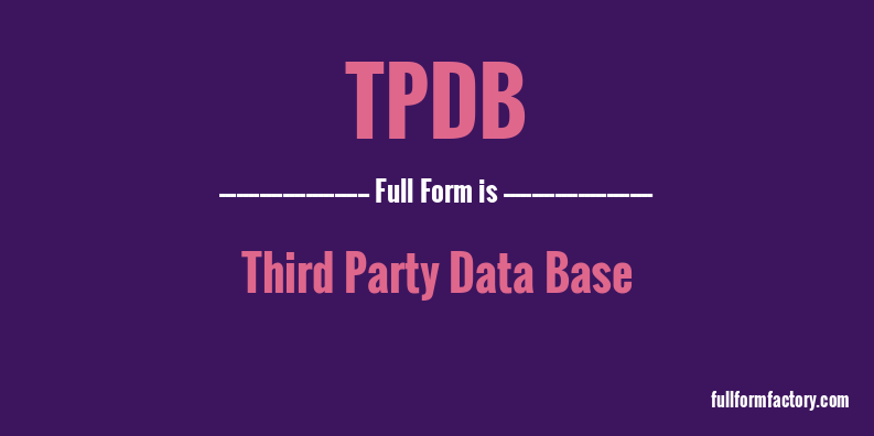 tpdb-full-form